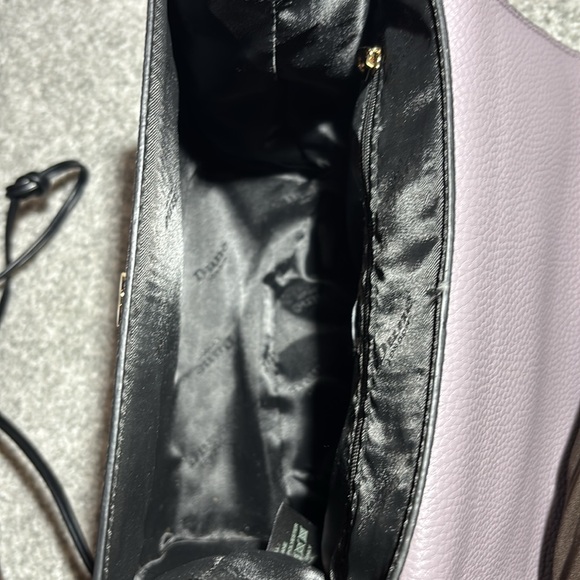 Dune London Purple Leather Handbag faux snakeskin top handle purse lavender bag - Picture 7 of 14